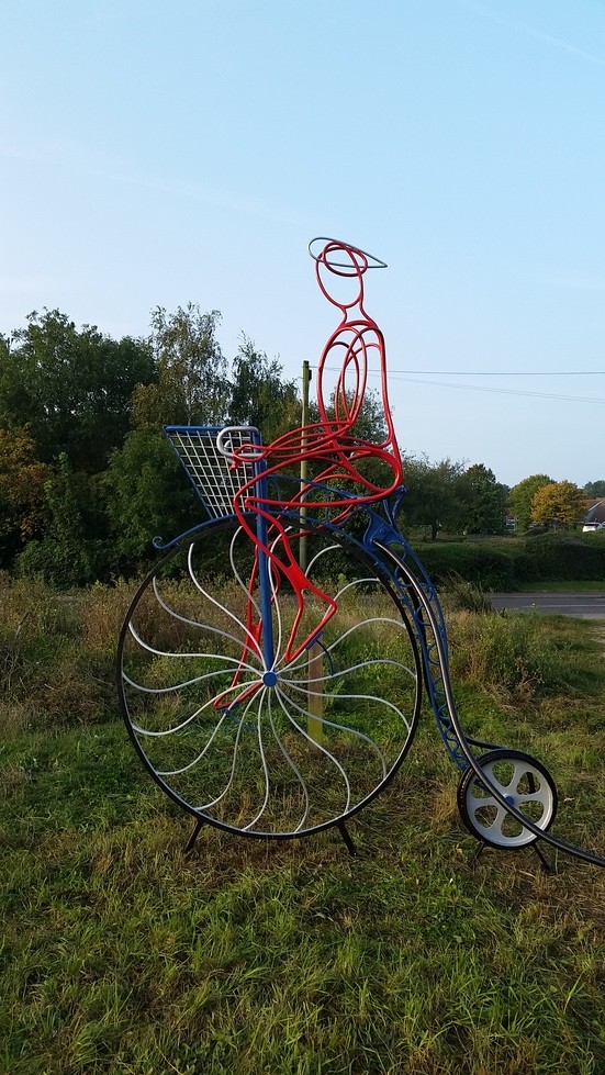 Penny Farthing Sculpture Makeover | The Crab and Winkle Line Trust